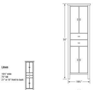 alkilinens 300x287 - Strasser Woodenworks Alki Linen Tower, 4 Door Styles, 15 Finishes