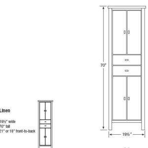 alkilinens 300x300 - Strasser Woodenworks Alki Linen Tower, 4 Door Styles, 15 Finishes