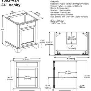 1502V24s 300x300 - 24" Fairmont Designs Framingham Vanity