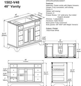 1502V48S 1 285x300 - 48" Fairmont Designs Framingham Vanity