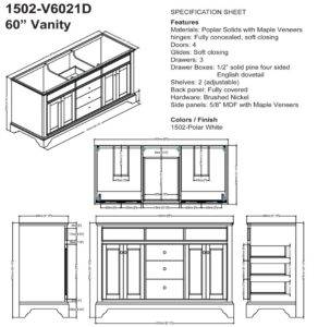 1502v6021ds 292x300 - 60" Fairmont Designs Framingham Double Sink Vanity
