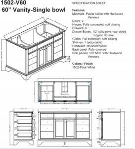 1502v60s 273x300 - 60" Fairmont Designs Framingham Vanity