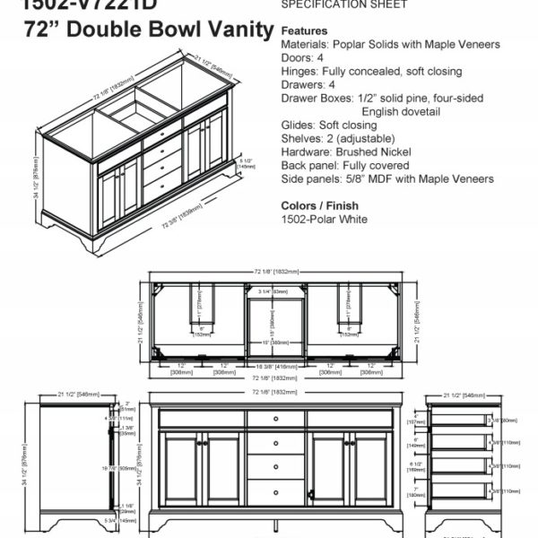 1502v7221ds 600x600 - 72" Fairmont Designs Framingham Double Sink Vanity