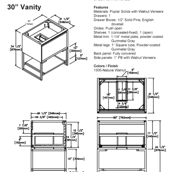 1505 v30s 600x600 - 30" Fairmont Designs m4 Vanity