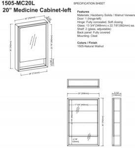 1505MC20LS 274x300 - 21" Fairmont Designs m4 Wall Mounted Vanity/Sink Combo