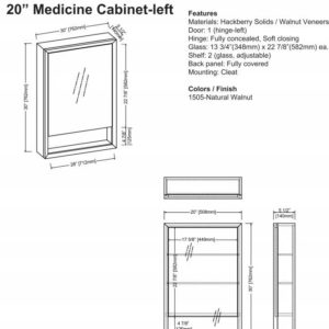 1505MC20LS 300x300 - 21" Fairmont Designs m4 Wall Mounted Vanity/Sink Combo