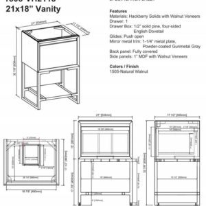 1505VH2118S 300x300 - 21" Fairmont Designs m4 Vanity/Sink Combo
