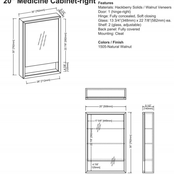 1505mc214r 600x600 - 36" Fairmont Designs Wall Mount m4 Vanity