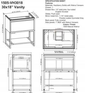 1505vh3018s 276x300 - 30" Fairmont Designs m4 Vanity/Sink Combo