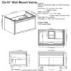 1505wv3018ss 100x100 - 30" Fairmont Designs m4  Wall Mount Vanity/Sink Combo