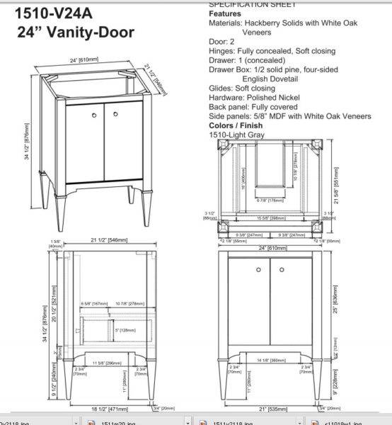 1510v24as 1 554x600 - 24" Fairmont Designs Charlottesville Vanity