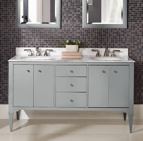 1510v6021da - 60" Fairmont Designs Charlottesville Double Sink Vanity