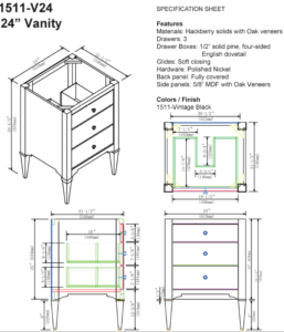 1511 v24s 1 257x300 - 24" Fairmont Designs Charlottesville Vanity