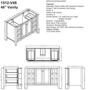 1512V48S 294x300 - 48" Fairmont Designs Shaker Americana  Vanity