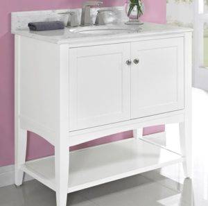 1512vh36 300x297 - 36" Fairmont Designs Shaker Americana Open Shelf Vanity