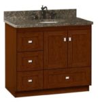 Strasser Woodenworks 36" Montlake Vanity, 7 Door Styles, 15 Finishes
