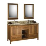 Strasser Woodenworks 60" Alki Cafe Double Sink Vanity, 4 Door Styles, 15 Finishes