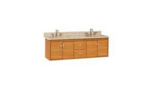 SODO60DOUBLE 300x183 - Strasser Woodenworks 60" SoDo Double Sink Wall Mount Vanity, 4 Door Styles, 15 Finishes