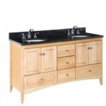 Strasser Woodenworks 60" Ravenna Double Sink Vanity, 7 Door Styles, 15 Finishes
