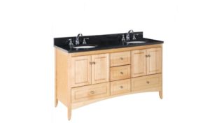 WALLINGFORD60DOUBLE 1 300x176 - Strasser Woodenworks 60" Ravenna Double Sink Vanity, 7 Door Styles, 15 Finishes