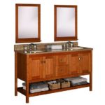 Strasser Woodenworks 60" Alki Spa Double Sink Vanity, 4 Door Styles, 15 Finishes