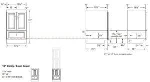 ml1832ls 300x164 - Strasser Woodenworks Montlake 18" Linen Tower, 7 Door Styles, 15 Finishes