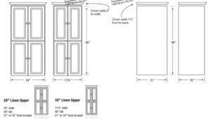 ml24u 300x169 - Strasser Woodenworks Montlake 24" Linen Tower, 7 Door Styles, 15 Finishes