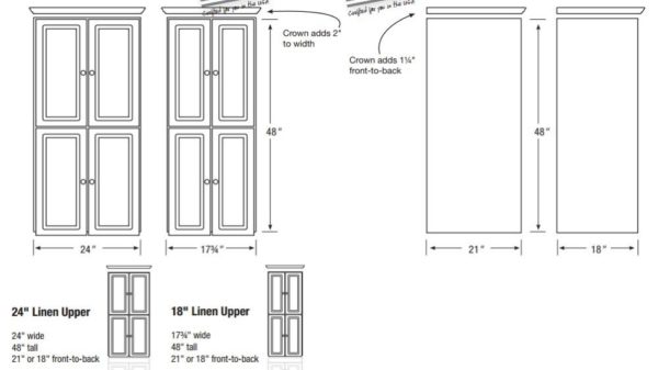 ml24u 600x337 - Strasser Woodenworks Montlake 24" Linen Tower, 7 Door Styles, 15 Finishes