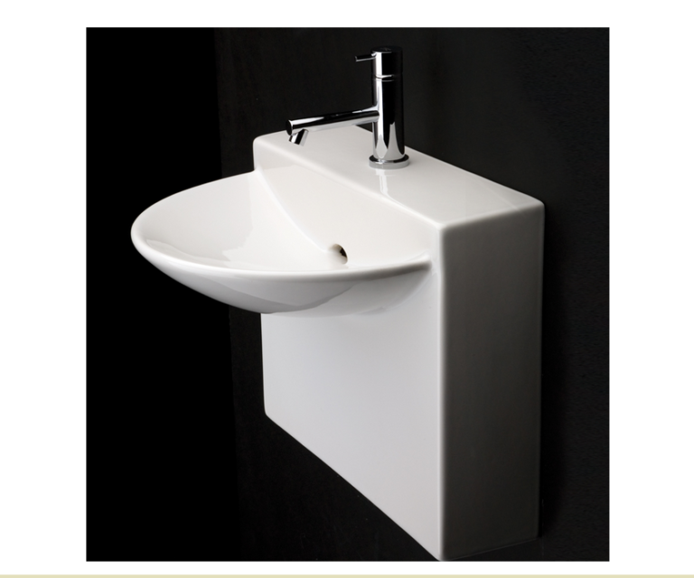 17.75" Lacava Block Wall Mount Sink 4500S Bathroom Vanities and More