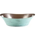 20 1/8" x 16 5/8" Thompson Traders Beaker Verde/Black Copper Sink