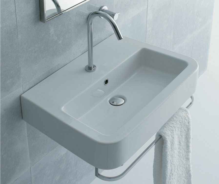 wall mounted sink with towel rail Basin wall mounted bathroom sink ...