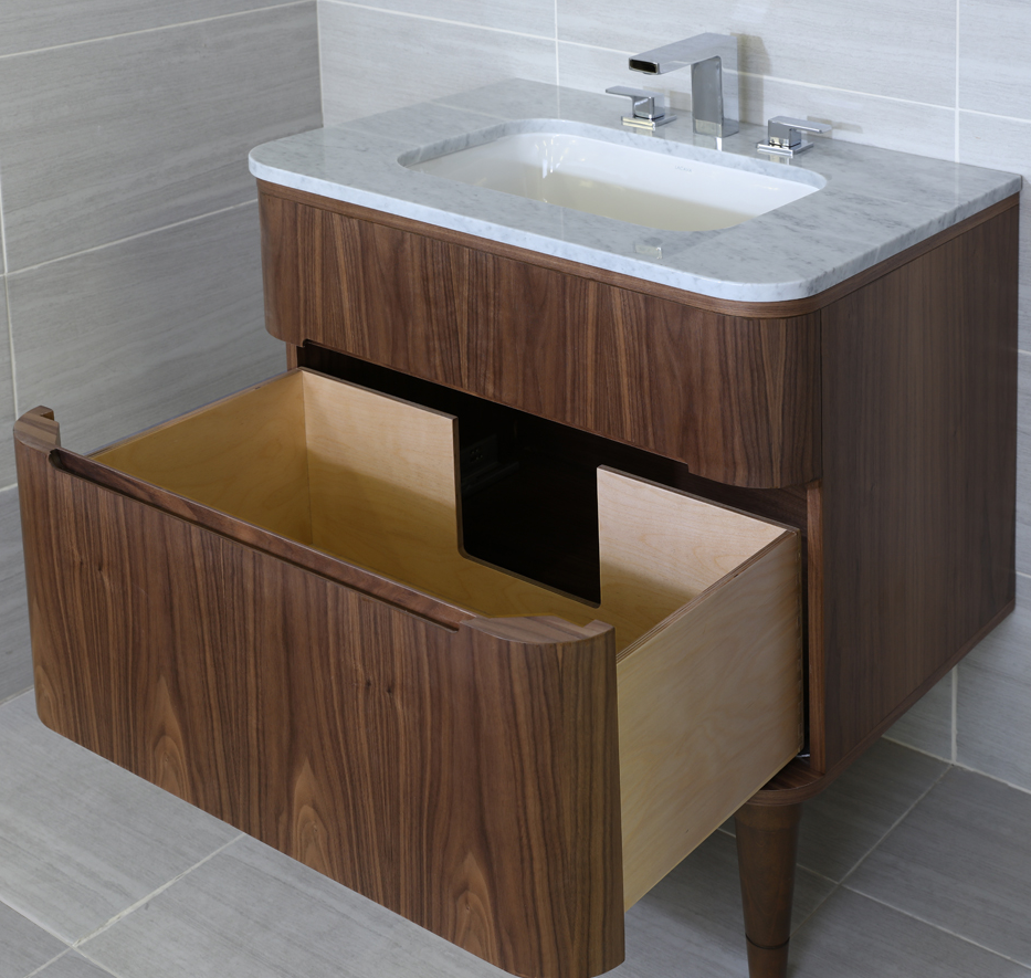 29.5" Lacava Eleganza Wall Mount Vanity Base Optional Tops, sink, legs