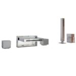 Artos Quarto Roman Tub set w/handshower & cube handles-5 hole