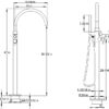 F50241S 100x100 - Artos Opera Free Standing Tub Faucet w/handshower-Long Reach