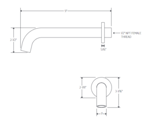 f908 4s 300x239 - Artos Opera Wall Mount Tub Filler F908-4