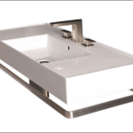 Wall mount sink with towel bar